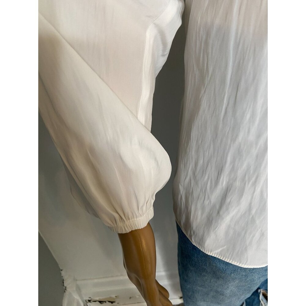 Ramy Brook Wyatt Studded and Turquoise Blouse White Size Small - Picture 7 of 12